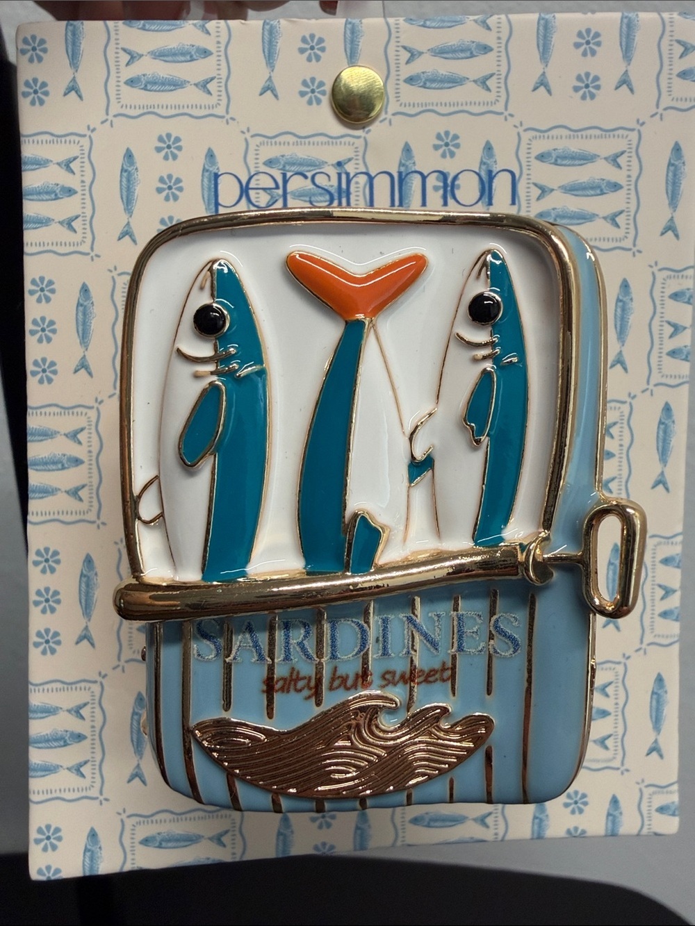 Persimmon | Sardine Salty But Sweet Metal Hair Clip 🐟